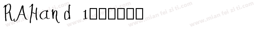 RAHand 1字体转换